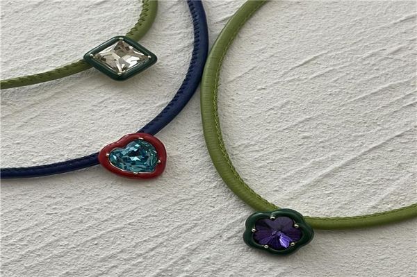 niche designer geometric diamond candy coloured pu leather geometric small flower personalised short necklace choker213z2159162, Silver
niche designer geometric diamond candy coloured pu leather geometric small flower personalised short necklace choker213z2159162, Silver
