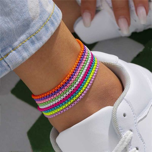 punk iron chain anklet for women men 9 colors minimalist adjustable summer beach simple fashion jewelry girls gift 230719, Red;blue
punk iron chain anklet for women men 9 colors minimalist adjustable summer beach simple fashion jewelry girls gift 230719, Red;blue