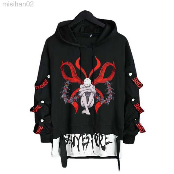 men's hoodies sweatshirts anime tokyo ghoul streetwear patchwork print kaneki ken cartoon casual y2k clothes oversized hkd230731, Black
men's hoodies sweatshirts anime tokyo ghoul streetwear patchwork print kaneki ken cartoon casual y2k clothes oversized hkd230731, Black
