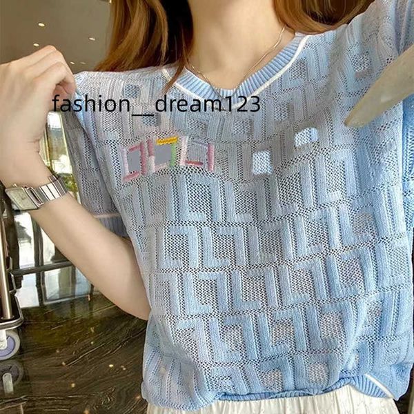 designer blue hollow out knit tee fashion full letter f summer women's t-shirt short sleeve tees, White
designer blue hollow out knit tee fashion full letter f summer women's t-shirt short sleeve tees, White