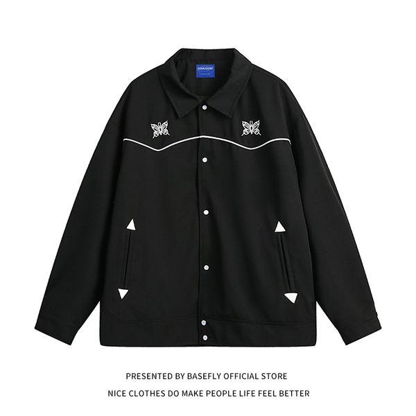 womens jackets autumn spring butterfly embroid casual solid jacket high streetwear women baseball bomber coat varsity men vintage chic 23072, Black;brown
womens jackets autumn spring butterfly embroid casual solid jacket high streetwear women baseball bomber coat varsity men vintage chic 23072, Black;brown