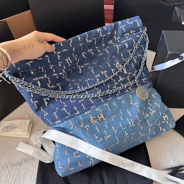 designer women shoulder bag 22 garbage bag classic sequin denim bag hardware metal clasp luxury handbag matelasse chain crossbody bag coin c
designer women shoulder bag 22 garbage bag classic sequin denim bag hardware metal clasp luxury handbag matelasse chain crossbody bag coin c
