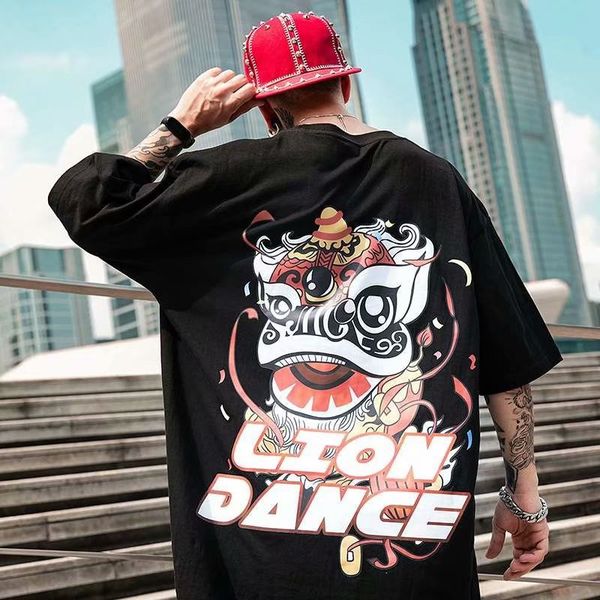 2023 summer national tide short-sleeved t-shirt men tide ins high street big size trend couple hip-hop half-sleeved clothes, White;black
2023 summer national tide short-sleeved t-shirt men tide ins high street big size trend couple hip-hop half-sleeved clothes, White;black