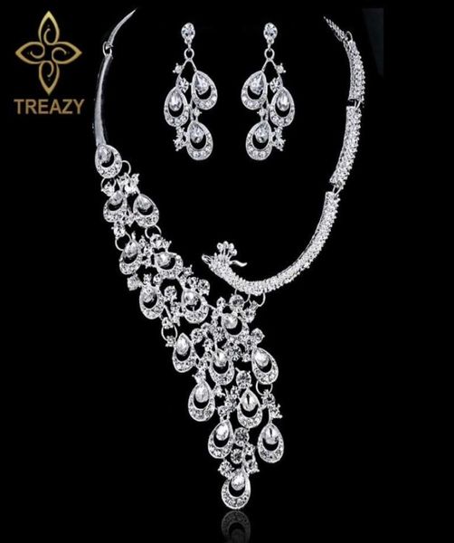 luxury silver color crystal bride wedding jewelry set charm peacock design necklace earrings set women bridal party jewelry d181007345230
luxury silver color crystal bride wedding jewelry set charm peacock design necklace earrings set women bridal party jewelry d181007345230