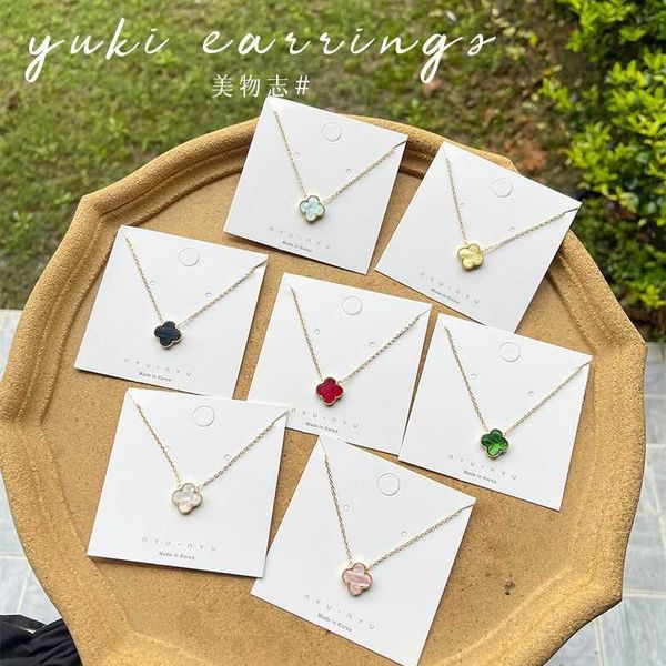four-leaf clover flower necklace women acrylic pendant luxury style small brass color plated collar chain, Silver
four-leaf clover flower necklace women acrylic pendant luxury style small brass color plated collar chain, Silver