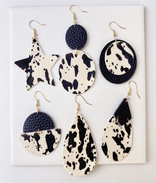 genuine cowhide leather earrings cow grain circle waterdrop vintage earring patchwork star double layer cow print ear pendant8927775, Silver
genuine cowhide leather earrings cow grain circle waterdrop vintage earring patchwork star double layer cow print ear pendant8927775, Silver
