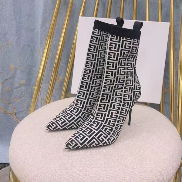 luxury spring stretch-knit ankle boots 2023 fashion runway boot 95mm stiletto heels short slip-on women shoes 35-41size, Black
luxury spring stretch-knit ankle boots 2023 fashion runway boot 95mm stiletto heels short slip-on women shoes 35-41size, Black