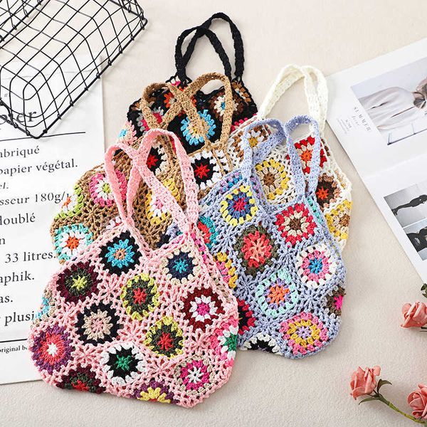 shoulder bags hand crochet knitting wool wrist bag leisure travel hollow out 230731
shoulder bags hand crochet knitting wool wrist bag leisure travel hollow out 230731
