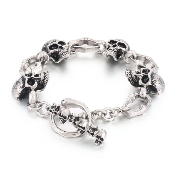 mens skeleton skull link chain bracelet stainless steel gothic jewelry for xmas gifts 8.5inch, Black
mens skeleton skull link chain bracelet stainless steel gothic jewelry for xmas gifts 8.5inch, Black