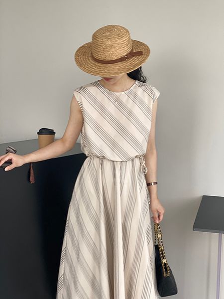 two piece dress summer casual stripe womens skirt set loose round neck sleeveless drawstring vest high waist long skirt two piece set for wo, White
two piece dress summer casual stripe womens skirt set loose round neck sleeveless drawstring vest high waist long skirt two piece set for wo, White
