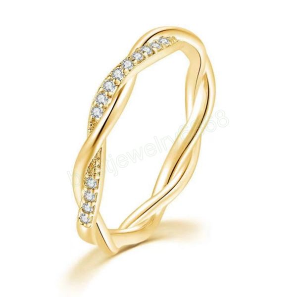 classic cubic zirconia rings for women rose gold color wedding jewelry engagement ring femme crystal twist rings, Silver
classic cubic zirconia rings for women rose gold color wedding jewelry engagement ring femme crystal twist rings, Silver