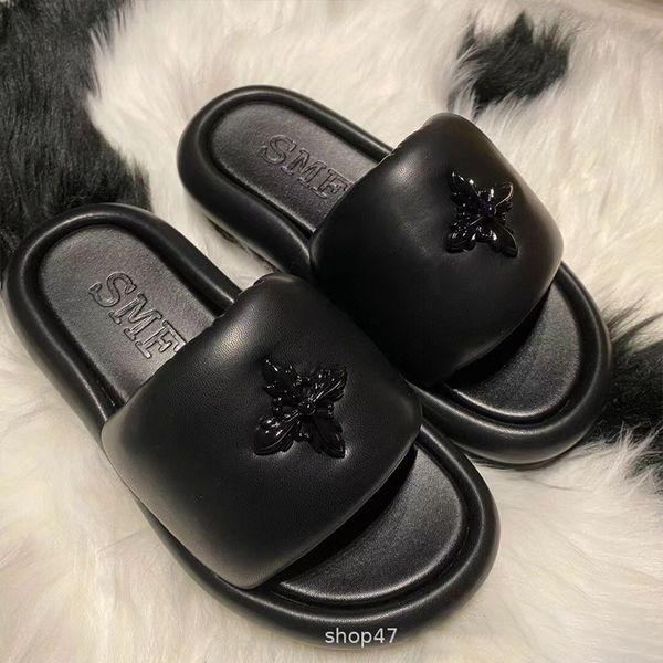 black leather bread balloon slippers for women one word female fashion cross flower thick bottom increased korean style sandals ing
black leather bread balloon slippers for women one word female fashion cross flower thick bottom increased korean style sandals ing