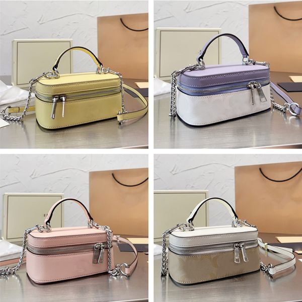 fashion cosmetic bags designer makeup bag autumn winter new box bags trunk shoulder bags real leather women purple yellow white chain crossb
fashion cosmetic bags designer makeup bag autumn winter new box bags trunk shoulder bags real leather women purple yellow white chain crossb