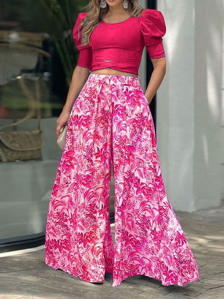women's two piece pants summer women printed 2pcs matching set sleeveless wide leg pant ladies outfit skew collar streetwear suits drop, White
women's two piece pants summer women printed 2pcs matching set sleeveless wide leg pant ladies outfit skew collar streetwear suits drop, White