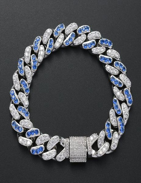 new fashion charm bling iced out blue crystal cz bracelet silver zircon hiphop jewelry 12mm cuban link chain bracelets for women m2824995, Black
new fashion charm bling iced out blue crystal cz bracelet silver zircon hiphop jewelry 12mm cuban link chain bracelets for women m2824995, Black