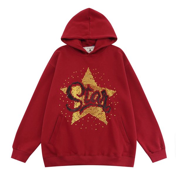 2023 oversized hoodie streetwear sweatshirt sequins star graphic harajuku hoodie autumn cotton men hooded pullover hip hop loose, Black
2023 oversized hoodie streetwear sweatshirt sequins star graphic harajuku hoodie autumn cotton men hooded pullover hip hop loose, Black
