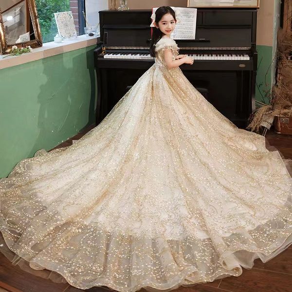 2023 gold piano ball gown prince flower girls dresses sweep train girls pageant gowns lace applique first communion princess dress big bling, White;blue
2023 gold piano ball gown prince flower girls dresses sweep train girls pageant gowns lace applique first communion princess dress big bling, White;blue