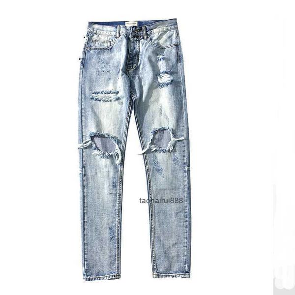 men's high street style new china-chic brand broken jeans hip hop pants, Blue
men's high street style new china-chic brand broken jeans hip hop pants, Blue