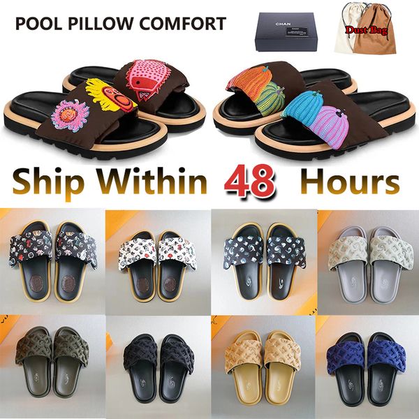 2023 pool pillow mules women designers luxurious sandals sunset flat comfort mules padded front strap slippers fashion style slides men wome, Black
2023 pool pillow mules women designers luxurious sandals sunset flat comfort mules padded front strap slippers fashion style slides men wome, Black