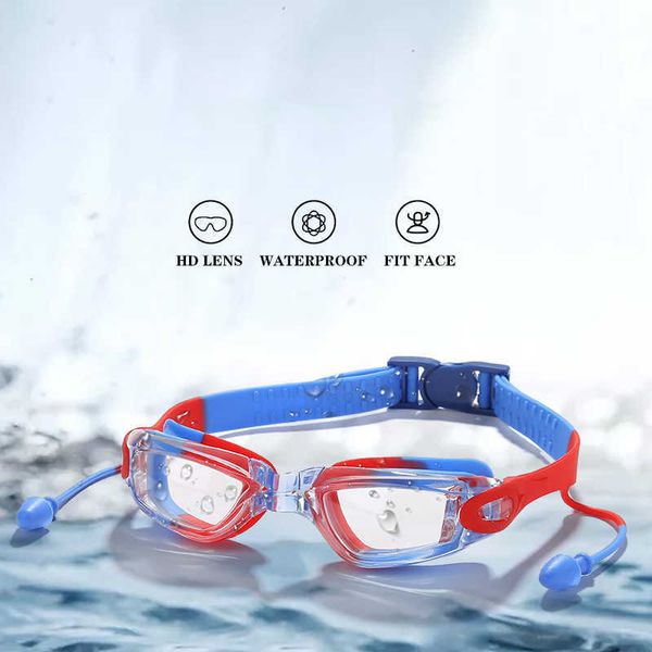 kid children professional waterproof swim goggles anti fog uv protect hd swimming pool water sport glasses eyewear with earplugs, Blue
kid children professional waterproof swim goggles anti fog uv protect hd swimming pool water sport glasses eyewear with earplugs, Blue