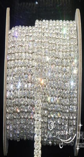 wedding jewelry 2row ss16 clear crystal rhinestone trims close chain silver 10 yard7646090
wedding jewelry 2row ss16 clear crystal rhinestone trims close chain silver 10 yard7646090