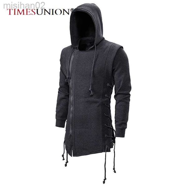 men's hoodies sweatshirts streetwear hoodies men 2022 fashion hooded loose coat zipper hoodies with side lashing crossed plus size swea, Black
men's hoodies sweatshirts streetwear hoodies men 2022 fashion hooded loose coat zipper hoodies with side lashing crossed plus size swea, Black
