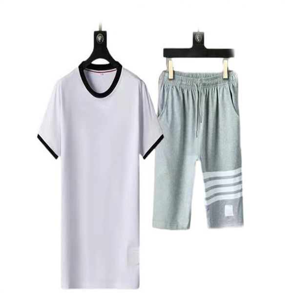 designer tracksuits plus size s-3xl short sleeve 2 piece set t-shirt shorts summer brand jogging suit letter outfits solid color fashion spo, Gray 
designer tracksuits plus size s-3xl short sleeve 2 piece set t-shirt shorts summer brand jogging suit letter outfits solid color fashion spo, Gray