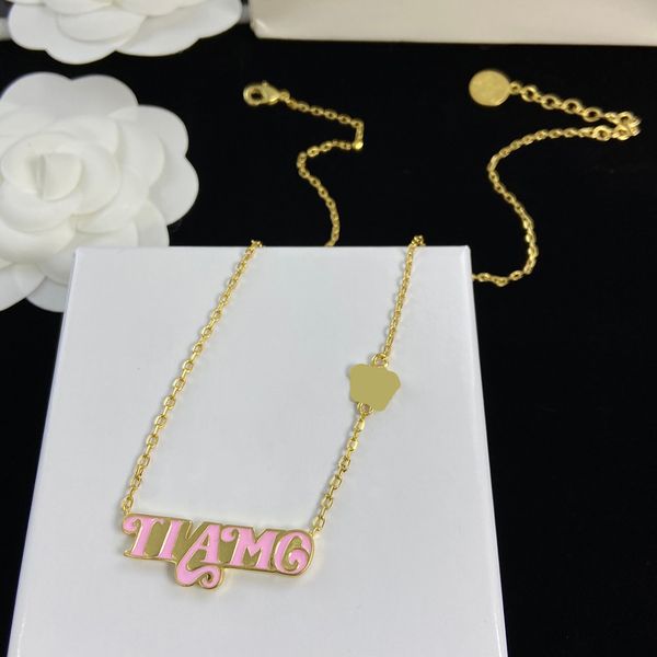 new luxury classic brand pendants necklace tiamo letter pendant gold chain beautiful head american style fashion personality simple for wome, Silver
new luxury classic brand pendants necklace tiamo letter pendant gold chain beautiful head american style fashion personality simple for wome, Silver