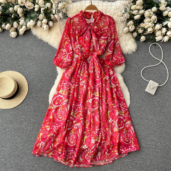 fashion print dress 2023 women temperament bow lace-up zipper sheath summer streetwear vintage long beach party dress, Black;gray
fashion print dress 2023 women temperament bow lace-up zipper sheath summer streetwear vintage long beach party dress, Black;gray