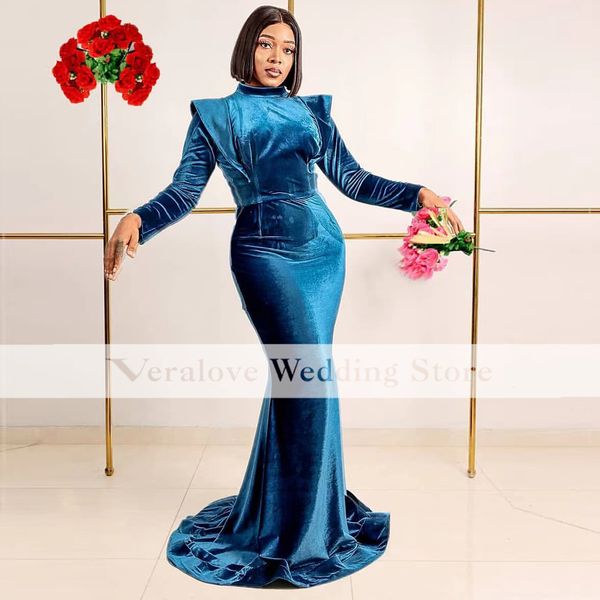 formal blue mermaid prom dresses long sleeves velvet saudi arabic reception party dress aso ebi special occasion party gowns, Black
formal blue mermaid prom dresses long sleeves velvet saudi arabic reception party dress aso ebi special occasion party gowns, Black