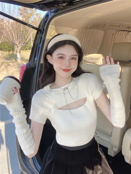 2022 spring knitted sweater women casual pure color slim y2k crop female korean style party design elegant pullover p230331, Black
2022 spring knitted sweater women casual pure color slim y2k crop female korean style party design elegant pullover p230331, Black