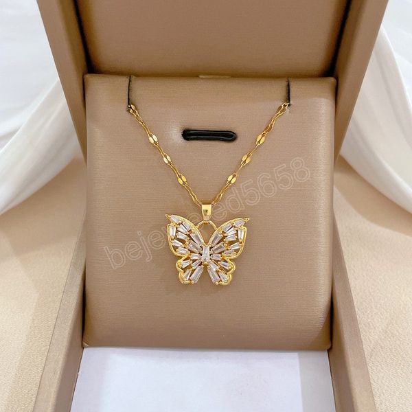 exquisite fashion zircon butterfly hollow pendant necklace for wome luxury banquet wedding jewelry accessories anniversary gift, Silver
exquisite fashion zircon butterfly hollow pendant necklace for wome luxury banquet wedding jewelry accessories anniversary gift, Silver