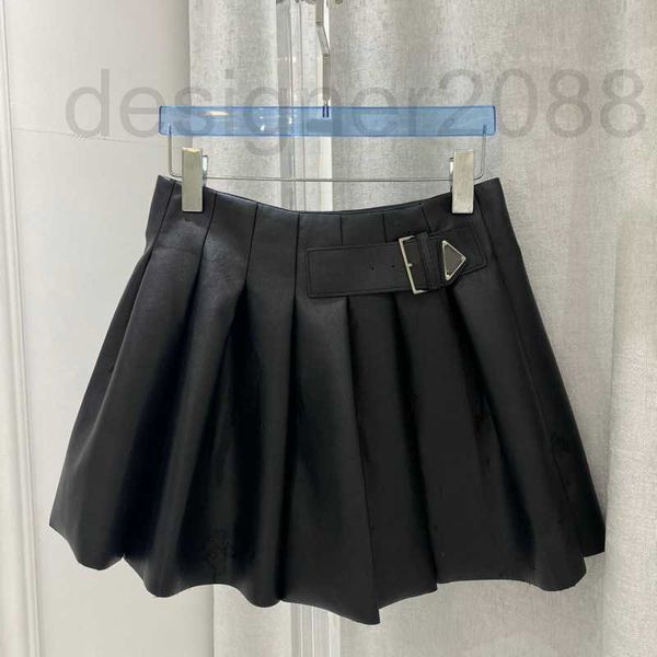 skirts designer leather buckle triangle metal pleated half women's lambskin a-line high waist short fairy 7tky, Black
skirts designer leather buckle triangle metal pleated half women's lambskin a-line high waist short fairy 7tky, Black