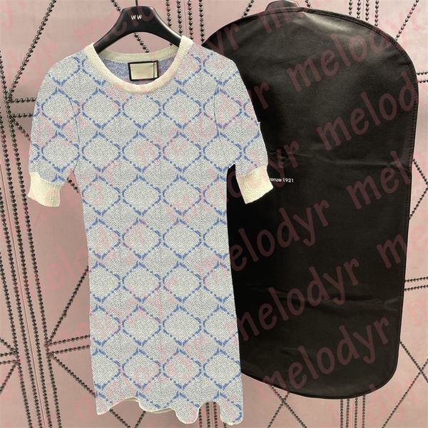 designer letter print dress summer knitted skirts breathable round neck short sleeve dresses, Black
designer letter print dress summer knitted skirts breathable round neck short sleeve dresses, Black