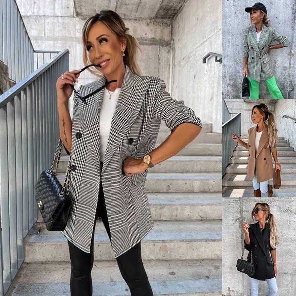 womens autumn and suits winter double breasted fashion long suit jacket for women, White;black
womens autumn and suits winter double breasted fashion long suit jacket for women, White;black