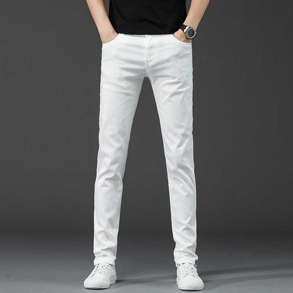 jeans white men's slim fit small feet casual pants fashion korean version high end versatile brand, Blue
jeans white men's slim fit small feet casual pants fashion korean version high end versatile brand, Blue