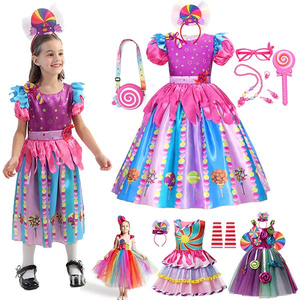 cosplay purim girl's rainbow candy costume kids cosplay lollipop print princess dresses with headband birthday party clothes 2-10y 2303, Blue
cosplay purim girl's rainbow candy costume kids cosplay lollipop print princess dresses with headband birthday party clothes 2-10y 2303, Blue