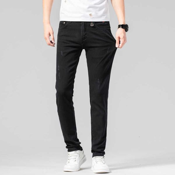 men's jeans designer genuine european black slim fit small feet spring/summer thin premium versatile busin stretch casual pants wbo7, Blue
men's jeans designer genuine european black slim fit small feet spring/summer thin premium versatile busin stretch casual pants wbo7, Blue