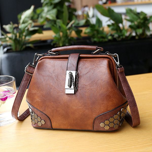 Personality womens shoulder bags retro solid color leather handbags street personalized rivet crossbody bag contrast sequins decorative fashion handbag, Green
Personality womens shoulder bags retro solid color leather handbags street personalized rivet crossbody bag contrast sequins decorative fashion handbag, Green