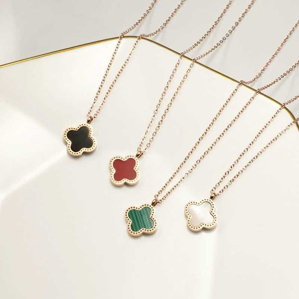necklace designer four leaf chain fading and anti grass female titanium steel lock bone chain 18k rose gold temperament sweet style, Silver
necklace designer four leaf chain fading and anti grass female titanium steel lock bone chain 18k rose gold temperament sweet style, Silver