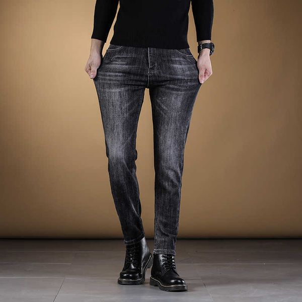 and autumn winter fashion brand small straight tube jeans men's plush thickened korean version casual high end embroidery pants men, Blue
and autumn winter fashion brand small straight tube jeans men's plush thickened korean version casual high end embroidery pants men, Blue