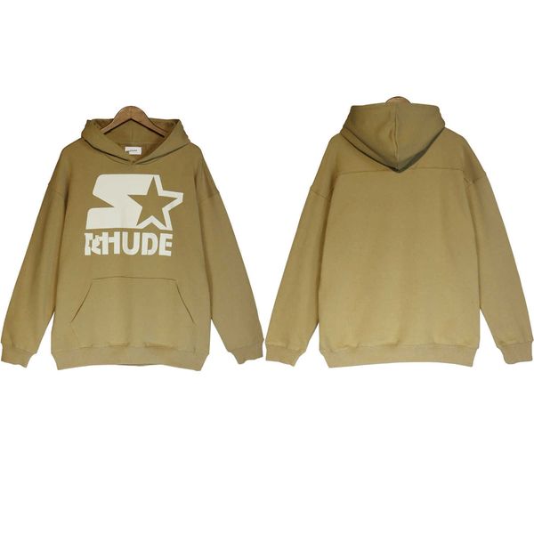 high version rhude star print basic high street casual hooded long sleeve sweater for men and women, Black
high version rhude star print basic high street casual hooded long sleeve sweater for men and women, Black