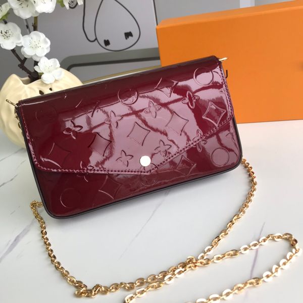women luxurys designers pochette bags felicie handbag three-piece wallet imprint fiower golden chain bag genuine leather messenger wallets p, Red;black
women luxurys designers pochette bags felicie handbag three-piece wallet imprint fiower golden chain bag genuine leather messenger wallets p, Red;black