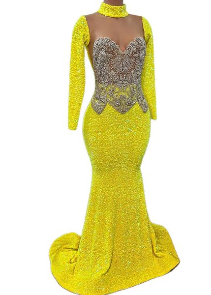 2023 arabic aso ebi yellow mermaid prom dress beaded crystals evening formal party second reception birthday engagement gowns dresses robe d, Black
2023 arabic aso ebi yellow mermaid prom dress beaded crystals evening formal party second reception birthday engagement gowns dresses robe d, Black