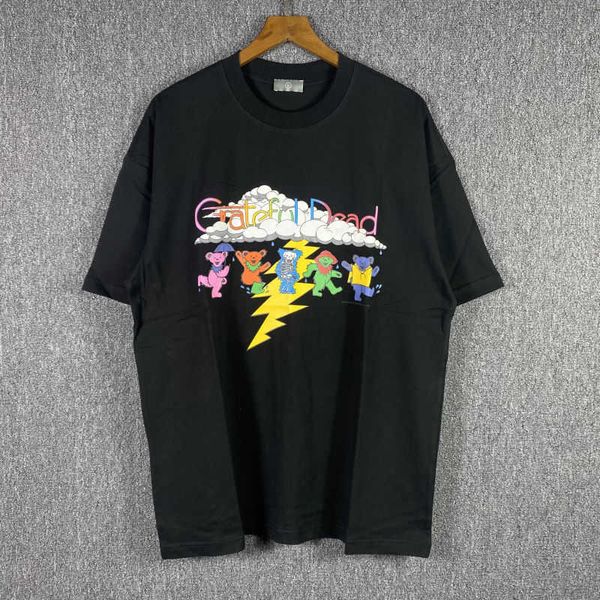 grateful dead american fashion brand little bear lightning skull short sleeve tee 22 summer round neck cotton t-shirt, White;black
grateful dead american fashion brand little bear lightning skull short sleeve tee 22 summer round neck cotton t-shirt, White;black