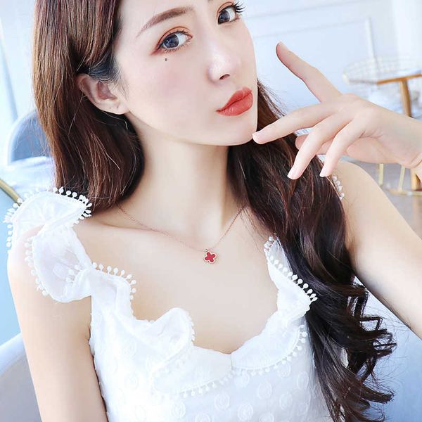 clover necklace designer four leaf clover pendant female student korean version simple double sided clover pendant short collar chain rose g, Silver
clover necklace designer four leaf clover pendant female student korean version simple double sided clover pendant short collar chain rose g, Silver