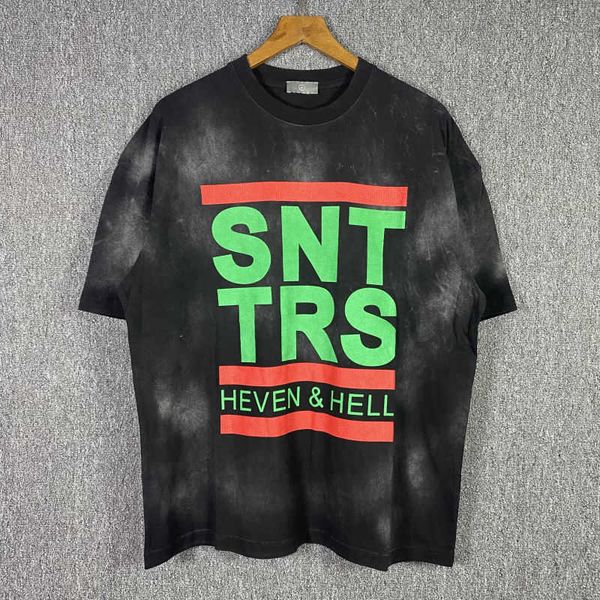 ins european and american saint front back letters tie dyed retro crack print wash old men's women's loose short sleeve t-shirt, White;black
ins european and american saint front back letters tie dyed retro crack print wash old men's women's loose short sleeve t-shirt, White;black