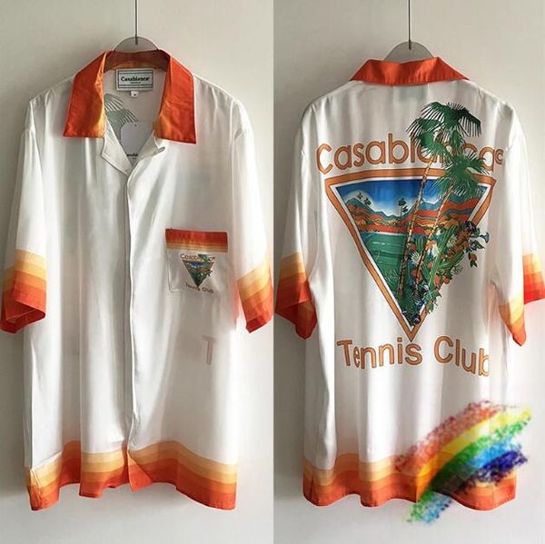 printed shirt men women 1 hawaii beach 2023ss shirts, White;black