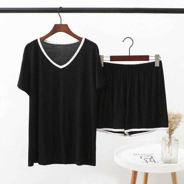 summer loose home shorts modal thin two pieces large size pajamas outerwear top
summer loose home shorts modal thin two pieces large size pajamas outerwear top