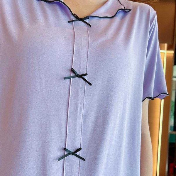 modal cotton short sleeved flying pants suit womens summer thin t shirt loose plus 
modal cotton short sleeved flying pants suit womens summer thin t shirt loose plus